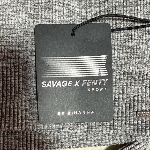 Savage X Fenty Heather Gray Crop Top - Picture 2 of 4